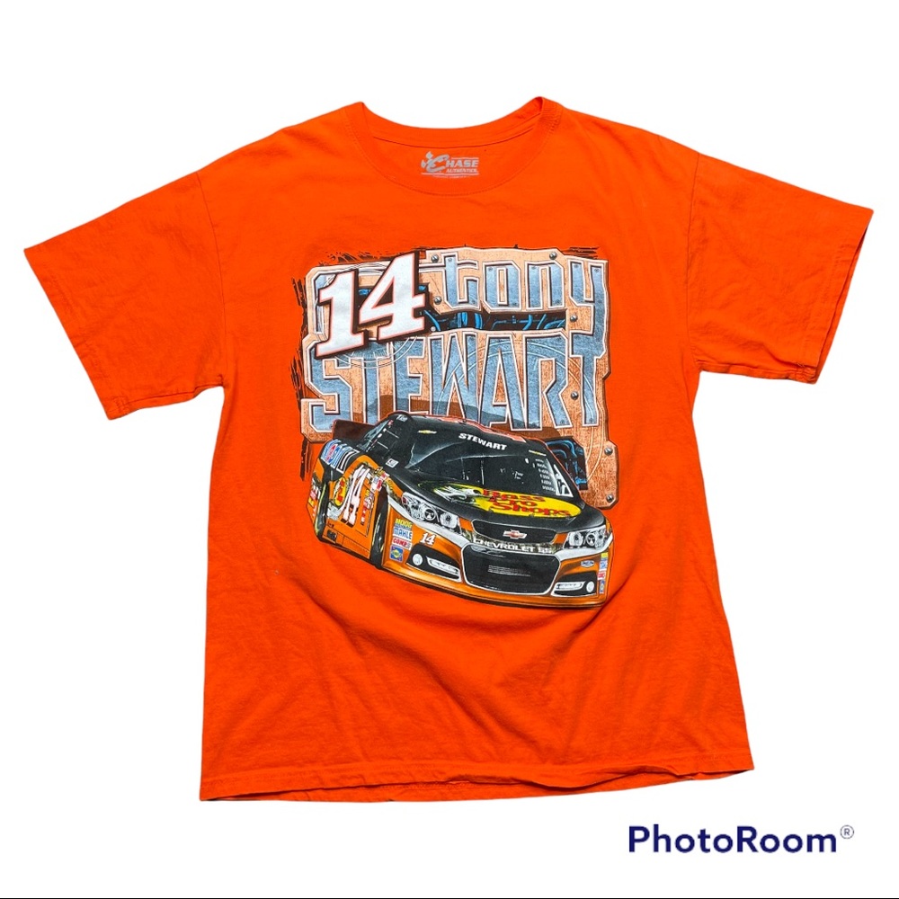 NASCAR Tony Stewart 14 Short Sleeve 100% Cotton Unisex T-Shirt Size Large